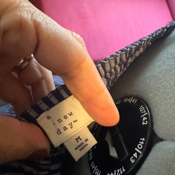 A New Day Navy Striped Smocked Maxi Dress – Size M - Picture 5 of 5